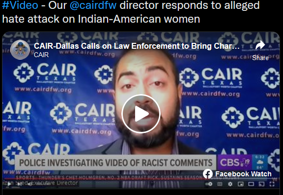 Video: CAIR-Texas DFW Calls on Law Enforcement to Bring Charges After Racial Slurs, Attack Targeting Four Indian-American Women